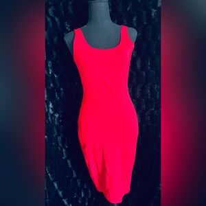 Charlotte Russo Classic Sleeveless Red Bodycon Dress sz.M